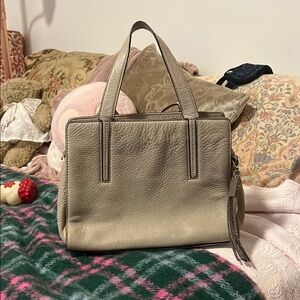 Kate Spade Beige Leather Tote Bag